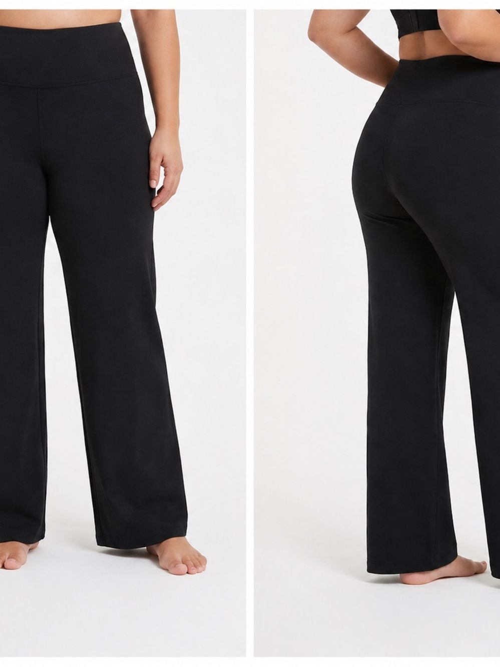 Spanx Bod-A-Bing! Wide Leg Slimming Pants Black Plus Size Medium Travel Flowy‎